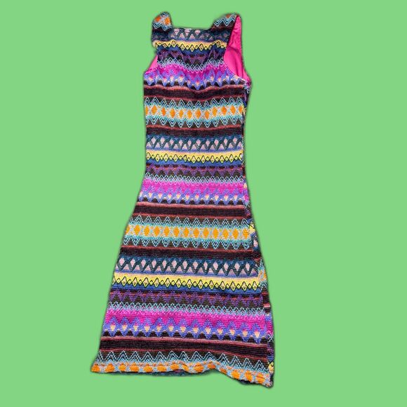 Size S Embroidered Pattern Mini Dress - Picture 1 of 2